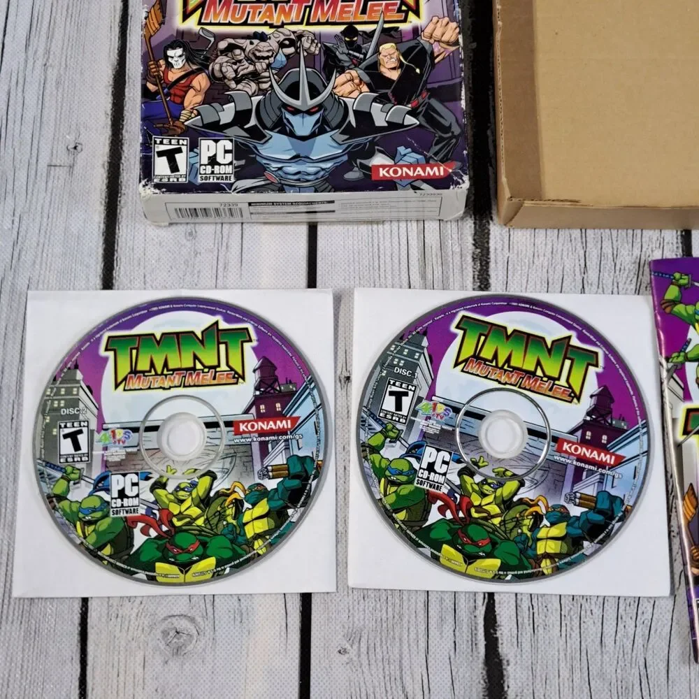 TMNT Mutant Melee Teenage Mutant Ninja Turtles KONAMI PC GAME  2005 CD ROM